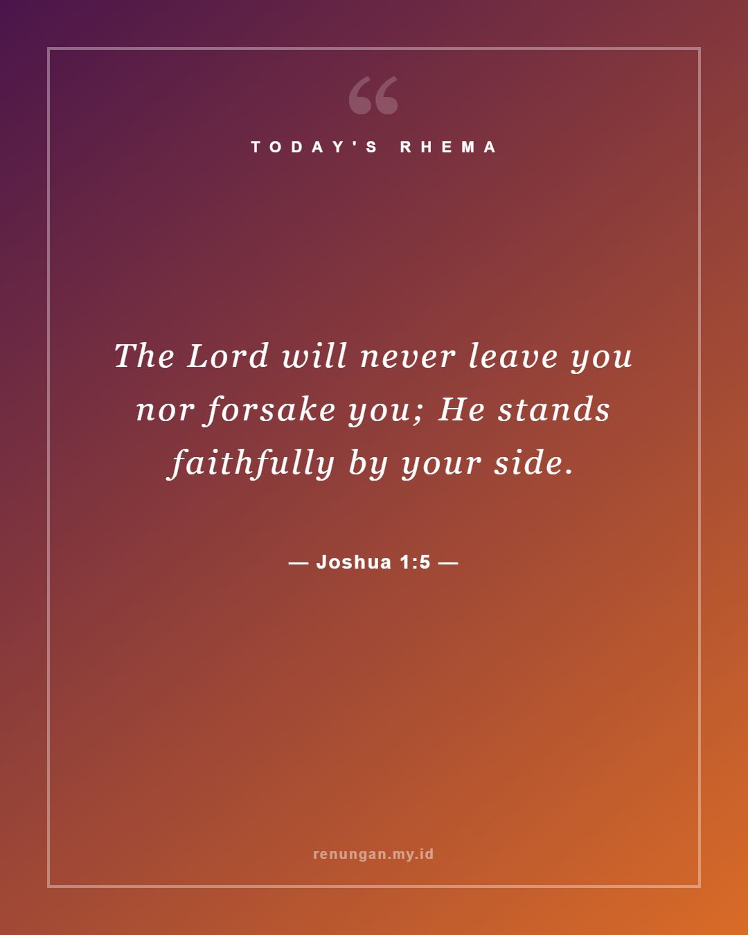 Joshua 1:5