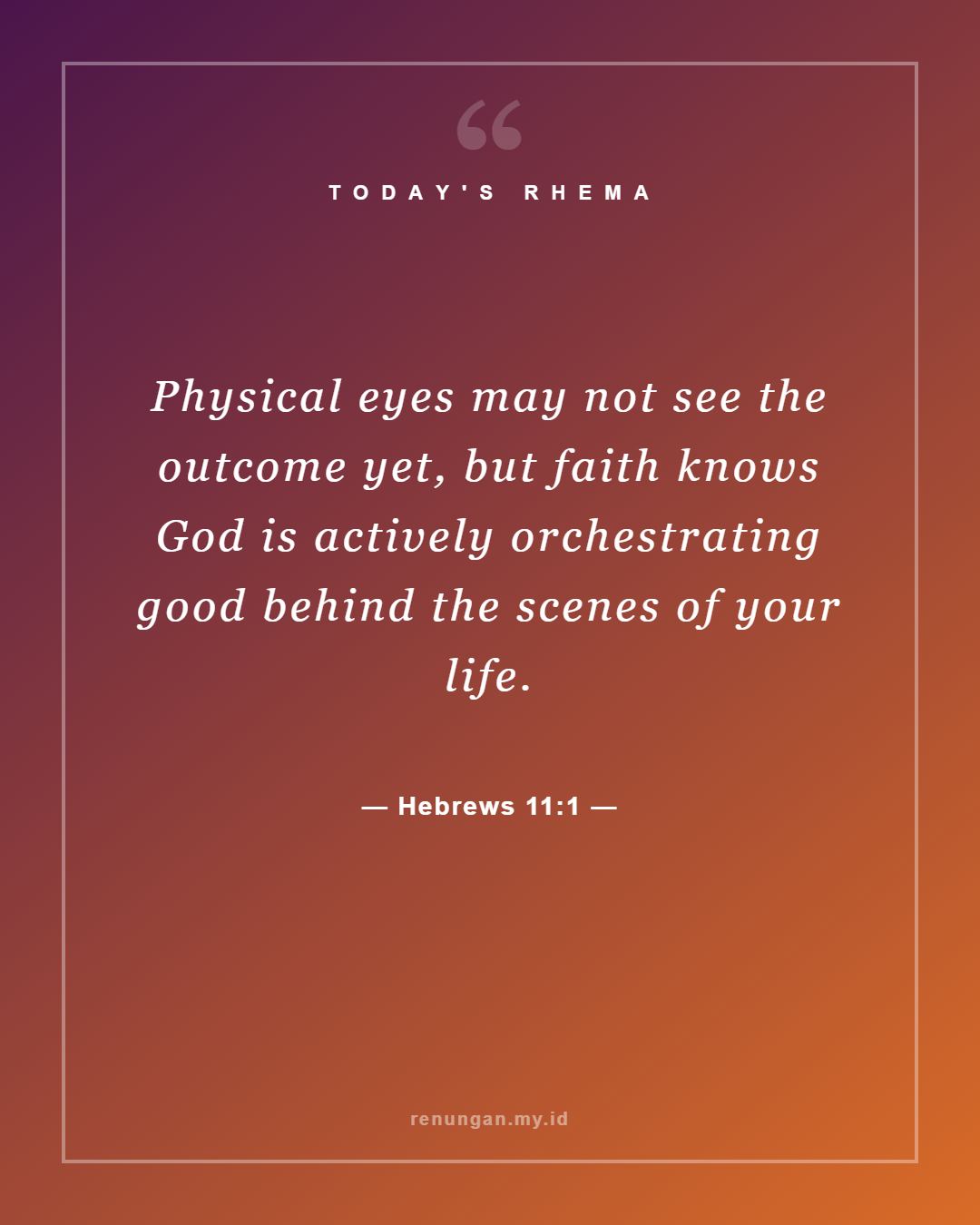 Hebrews 11:1