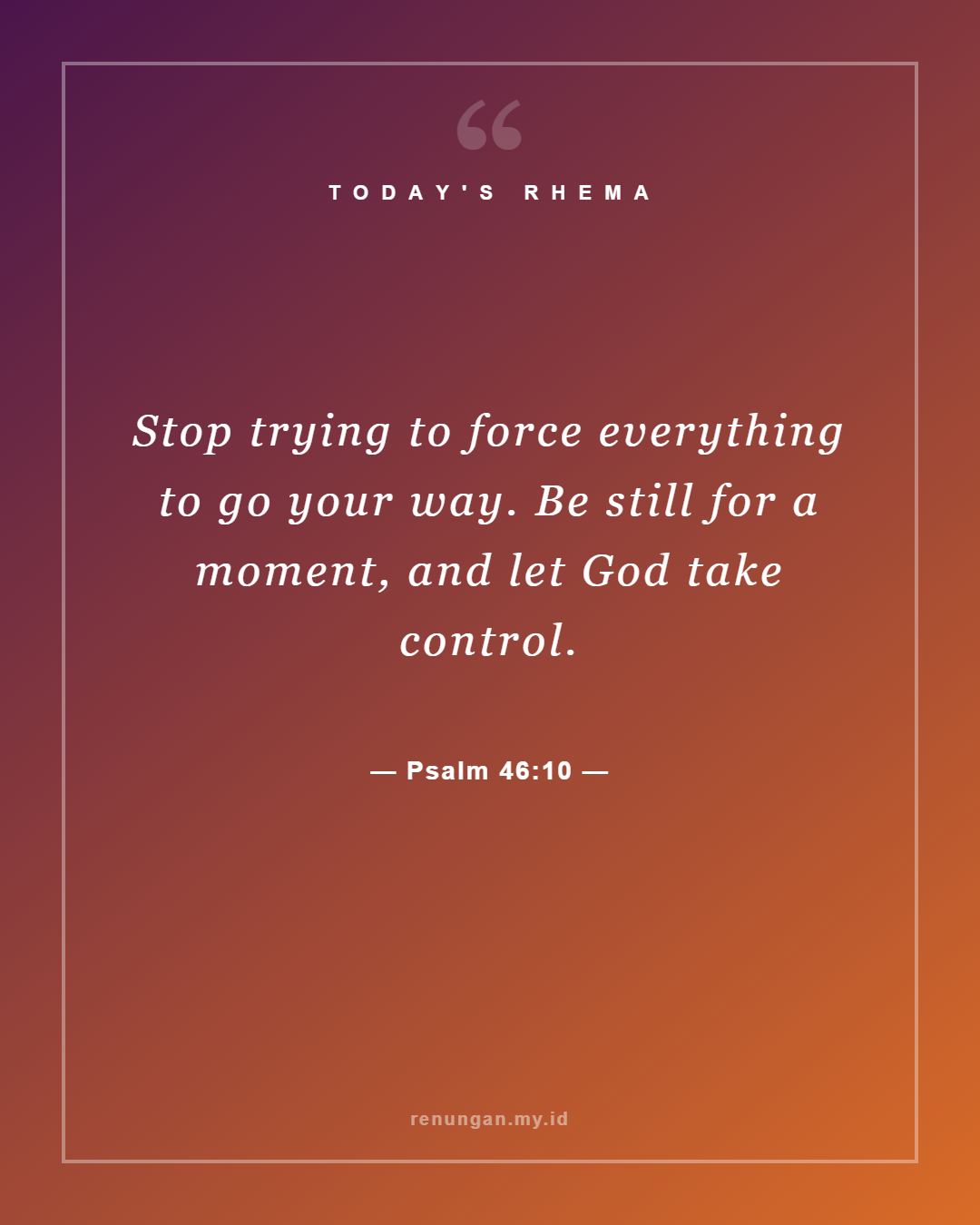Psalm 46:10