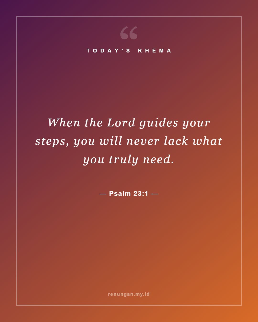 Psalm 23:1