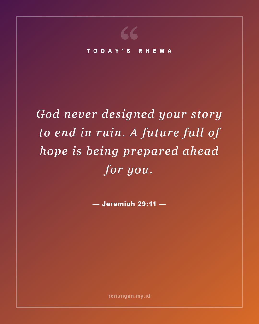 Jeremiah 29:11