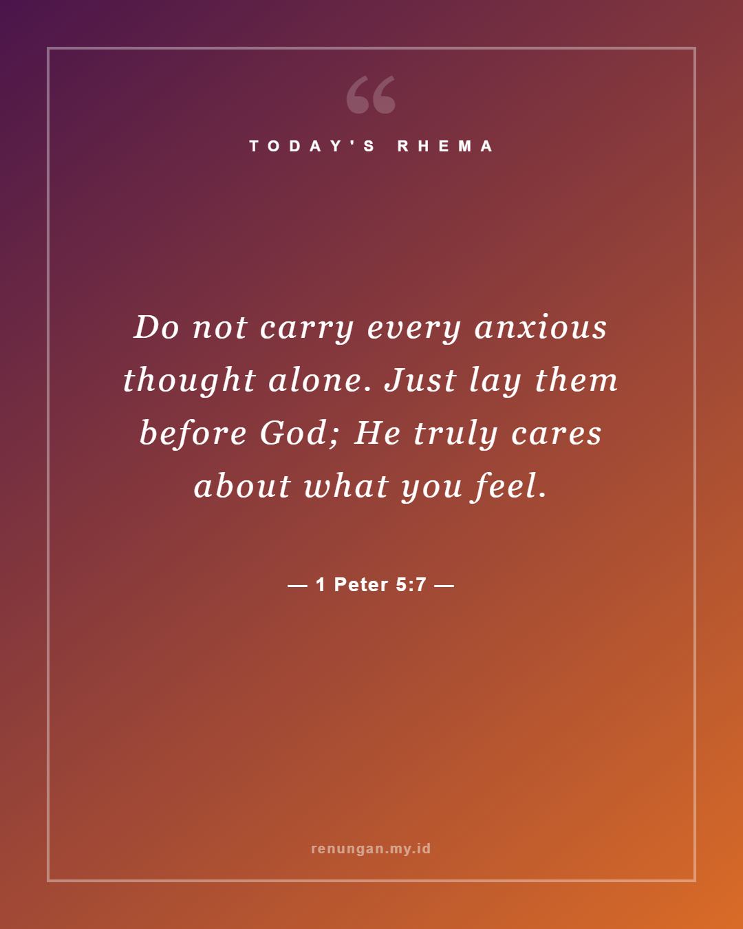 1 Peter 5:7