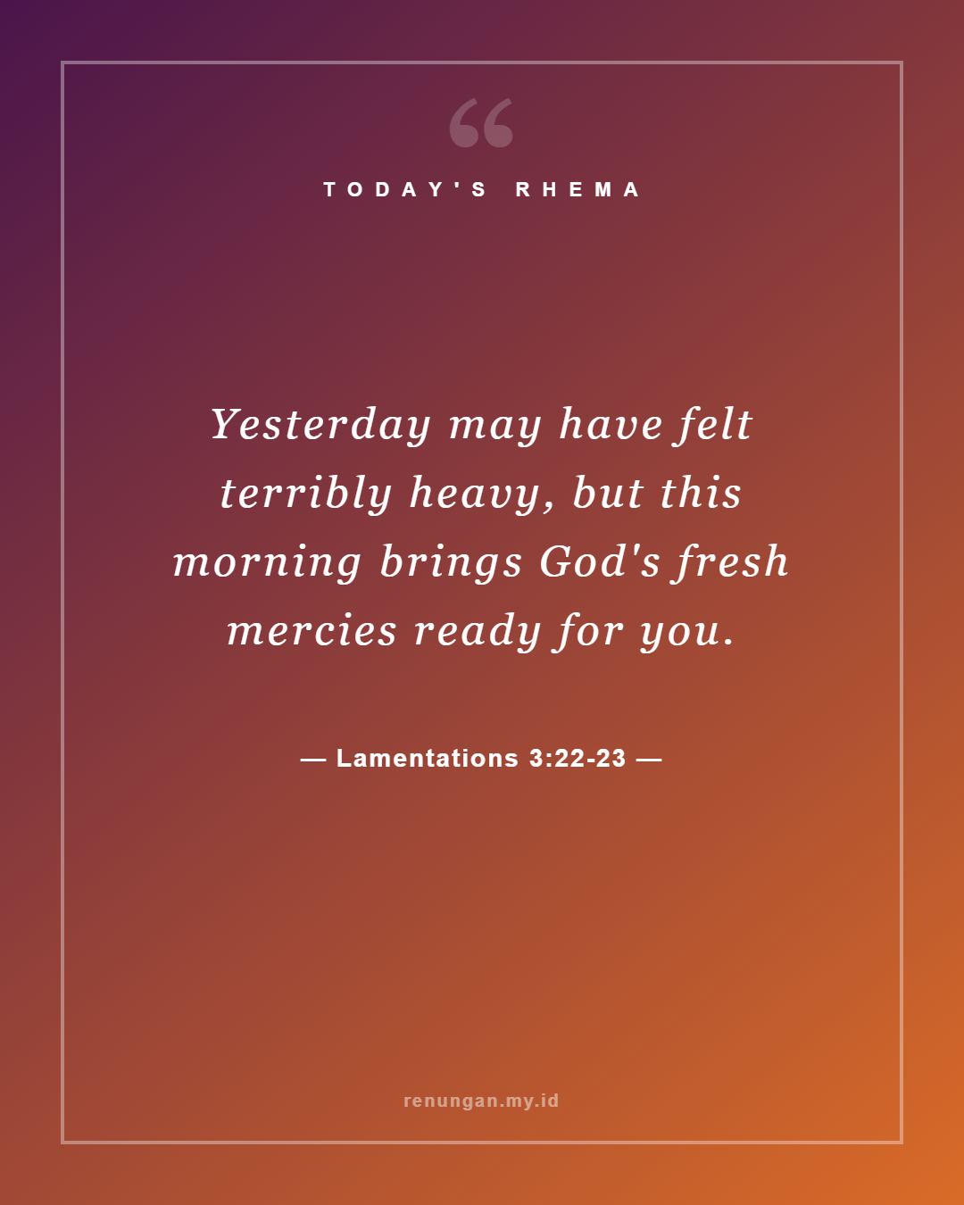Lamentations 3:22-23