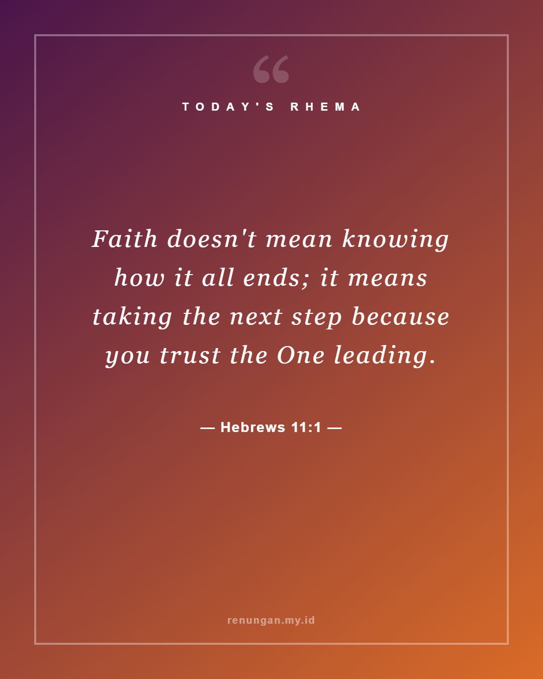 Hebrews 11:1