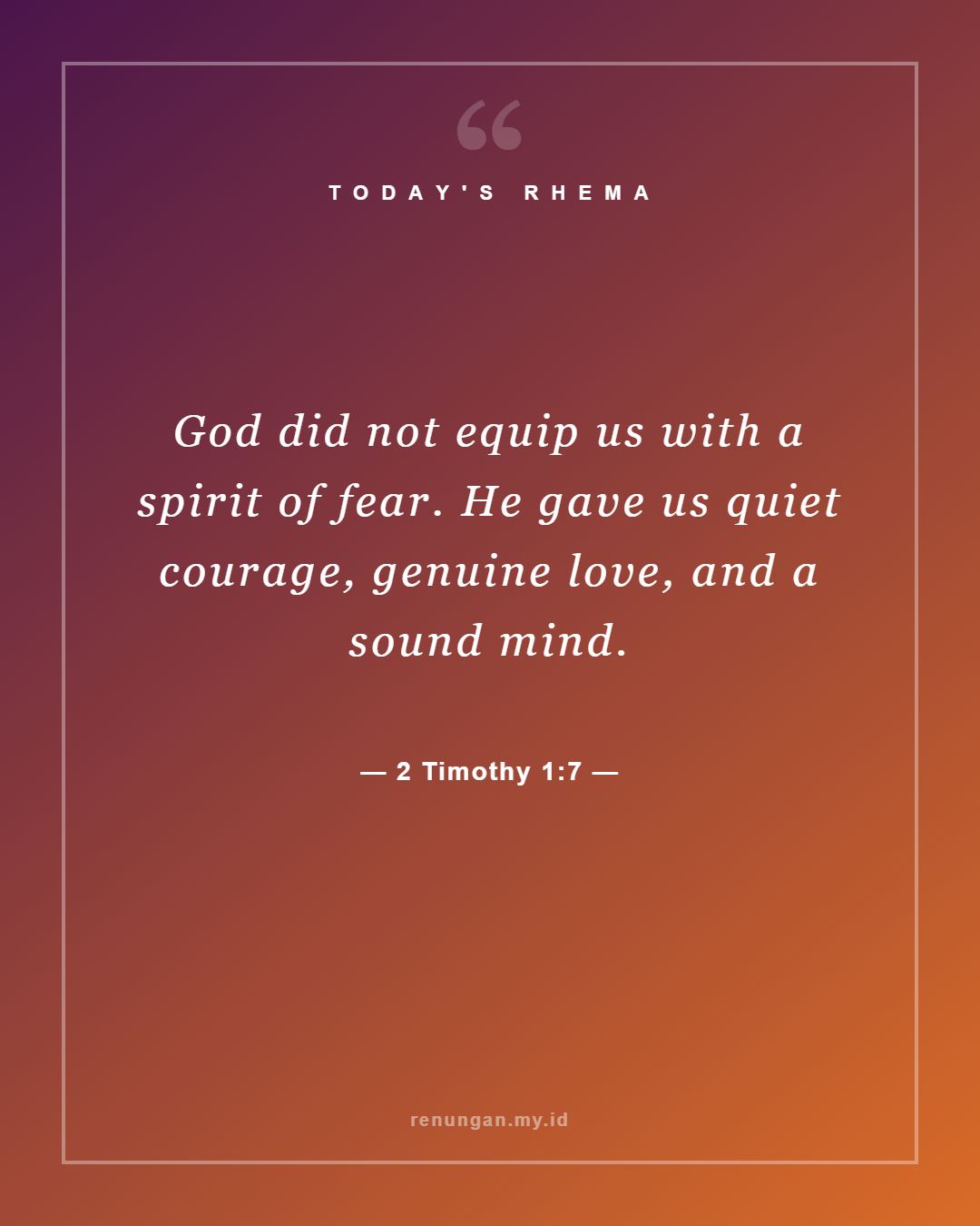 2 Timothy 1:7