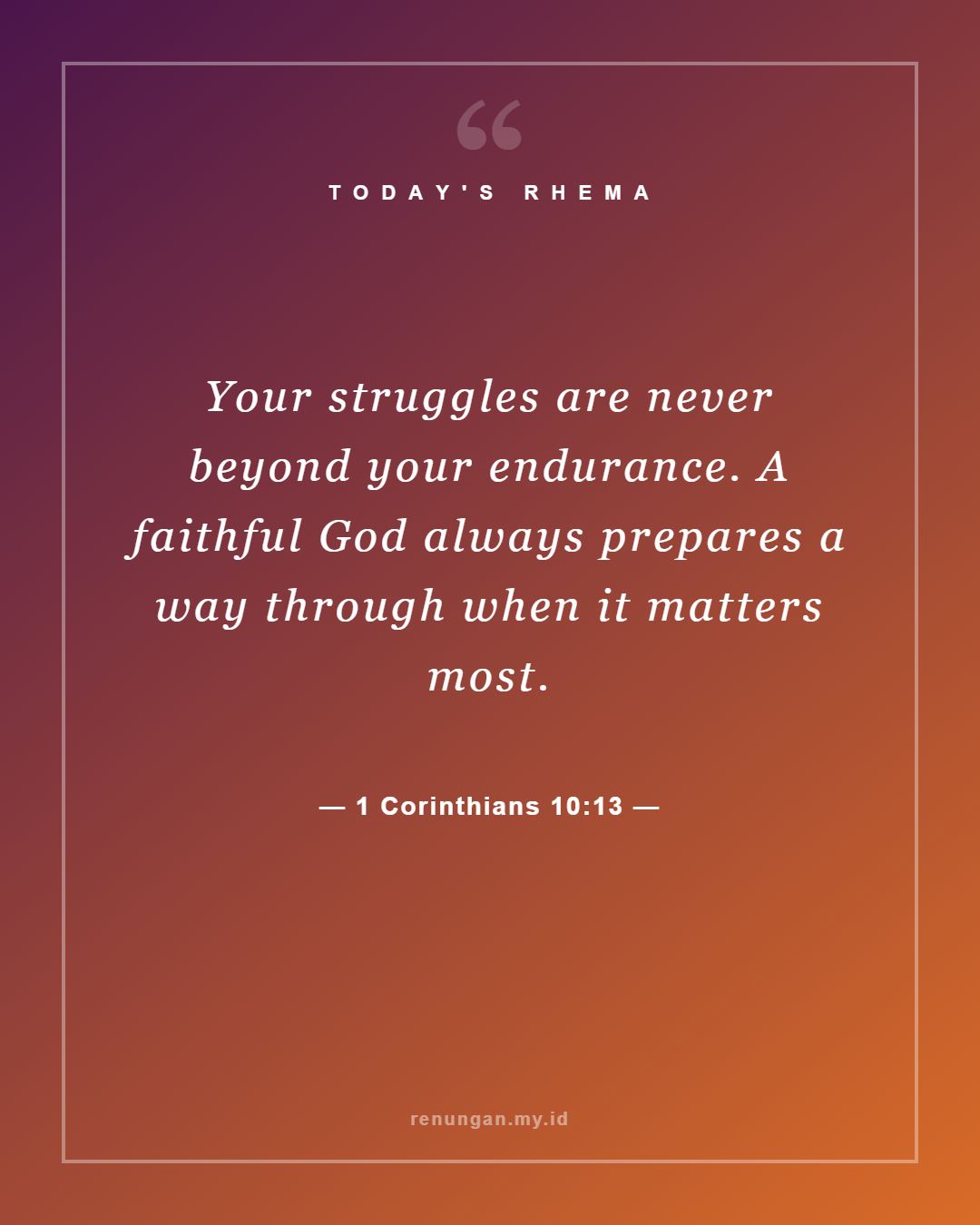 1 Corinthians 10:13