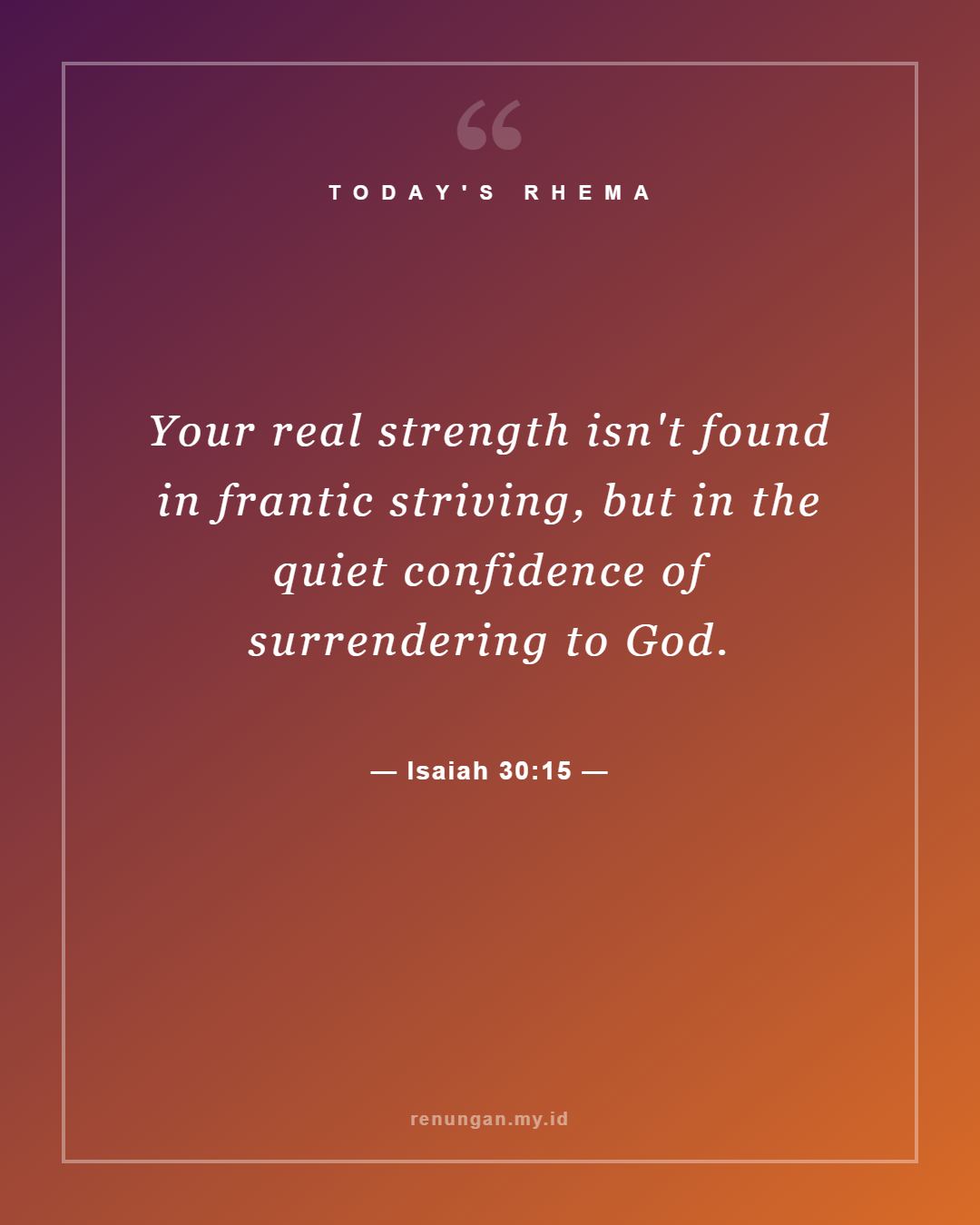 Isaiah 30:15