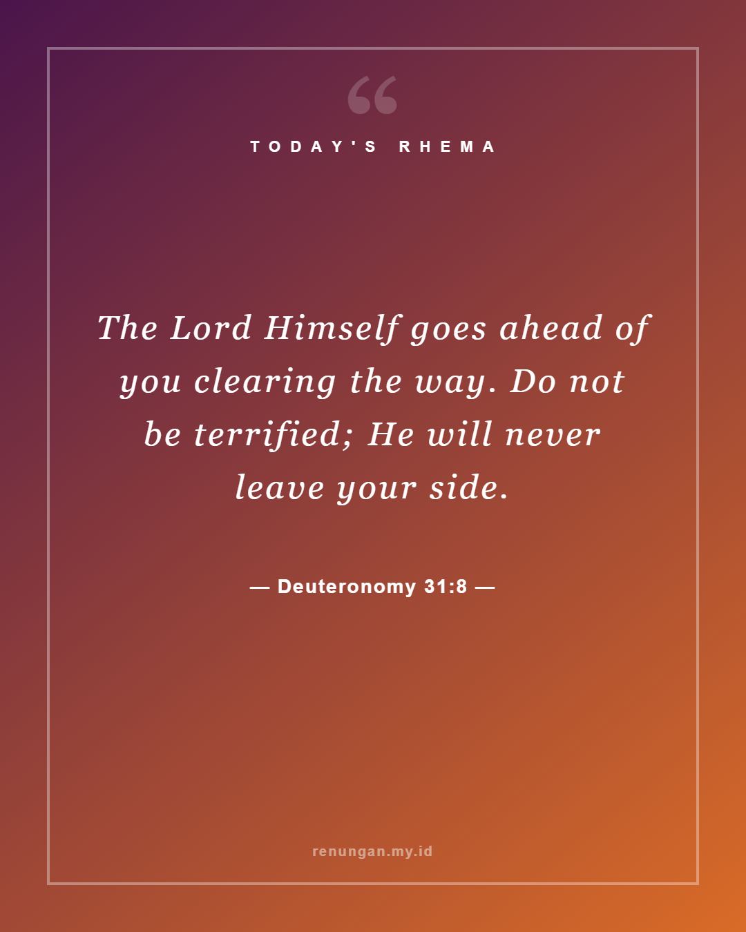 Deuteronomy 31:8