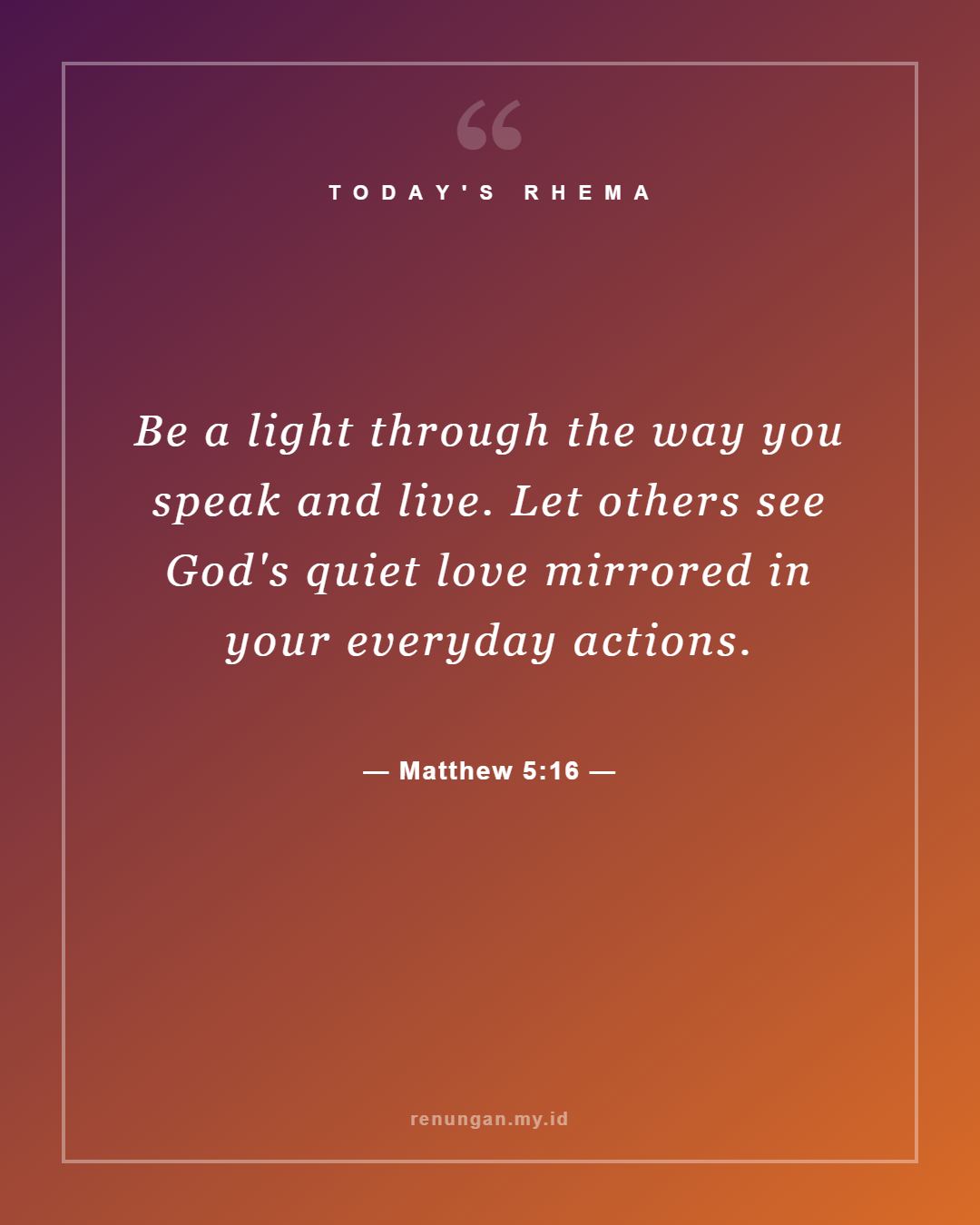 Matthew 5:16