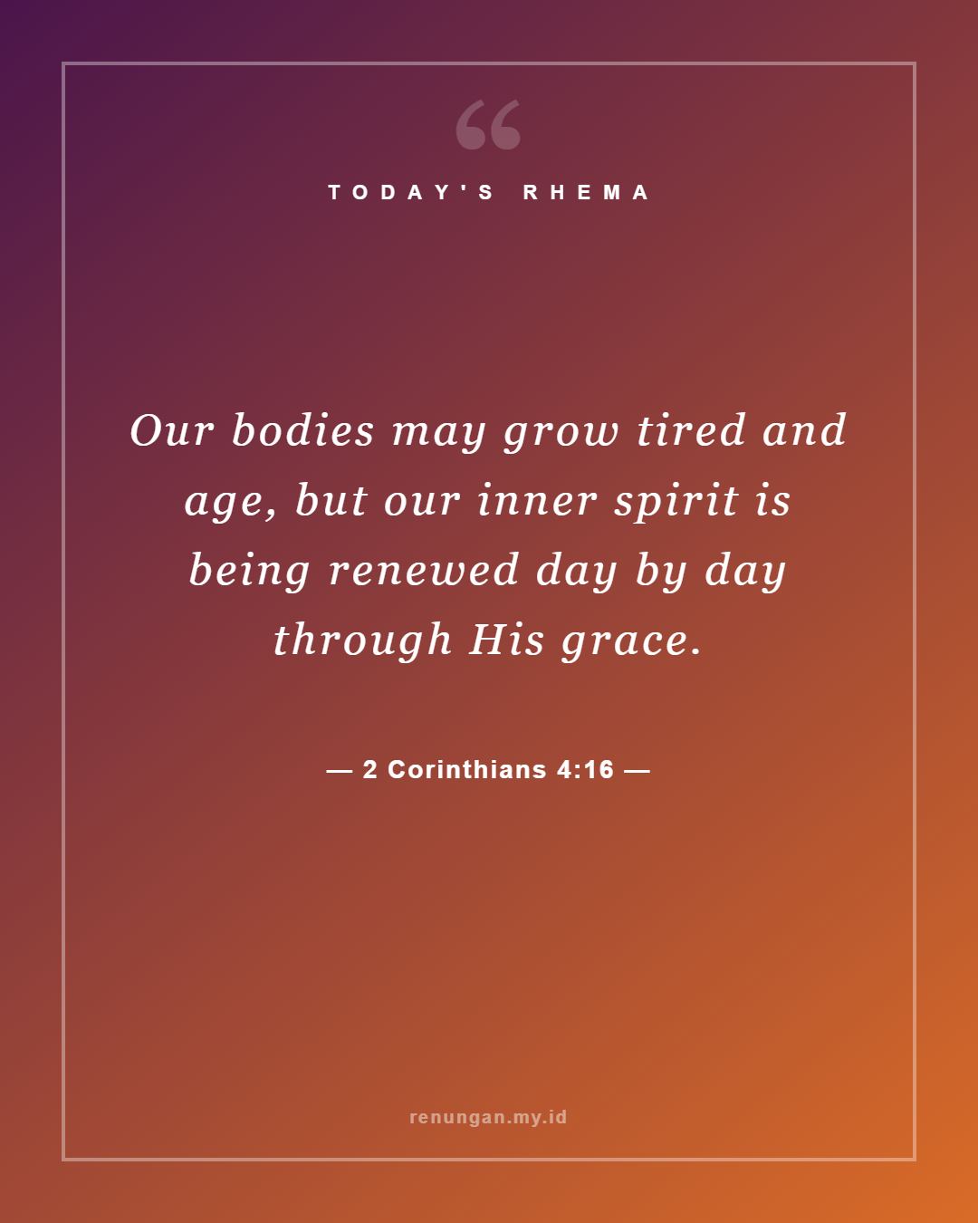 2 Corinthians 4:16