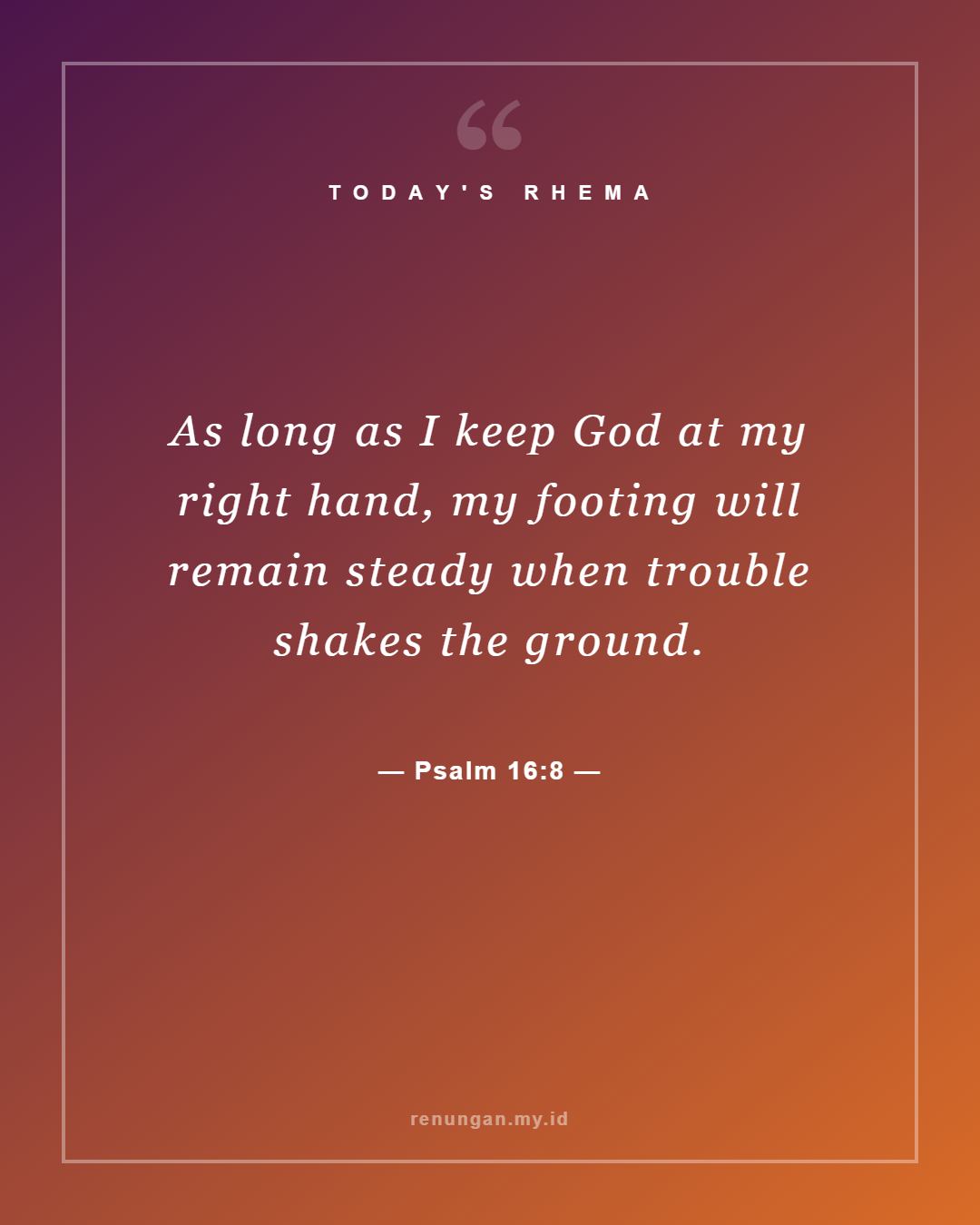 Psalm 16:8