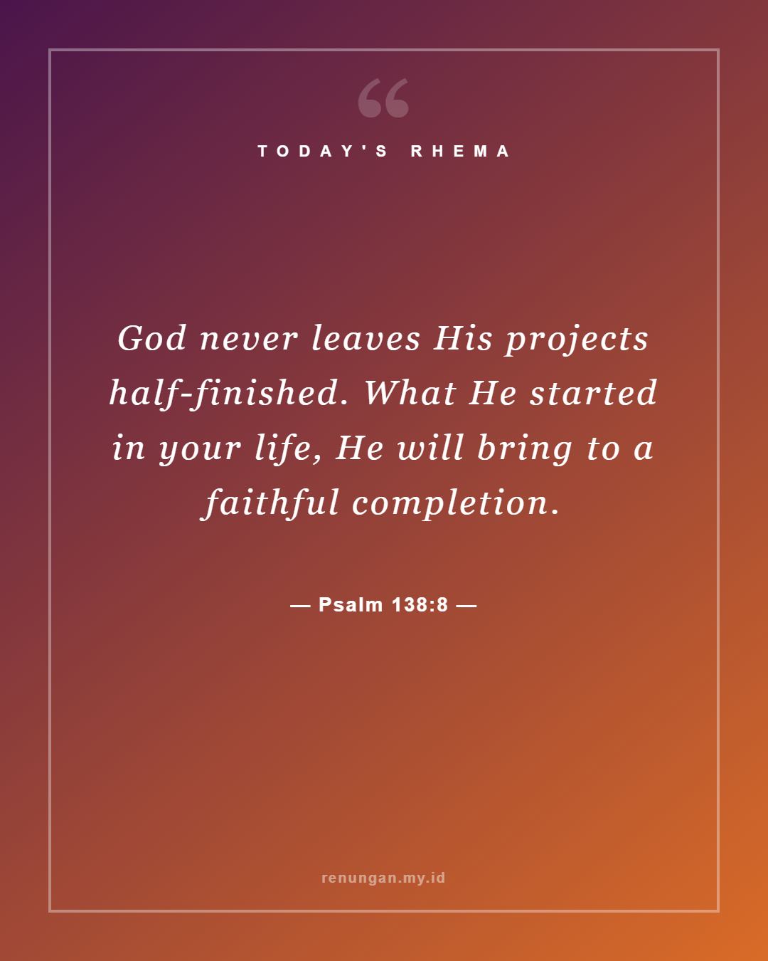 Psalm 138:8