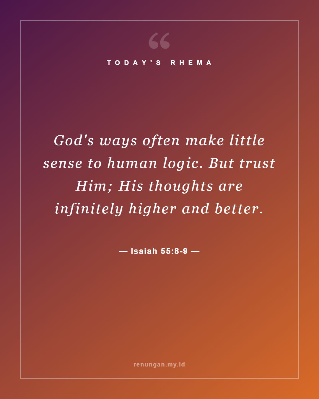 Isaiah 55:8-9