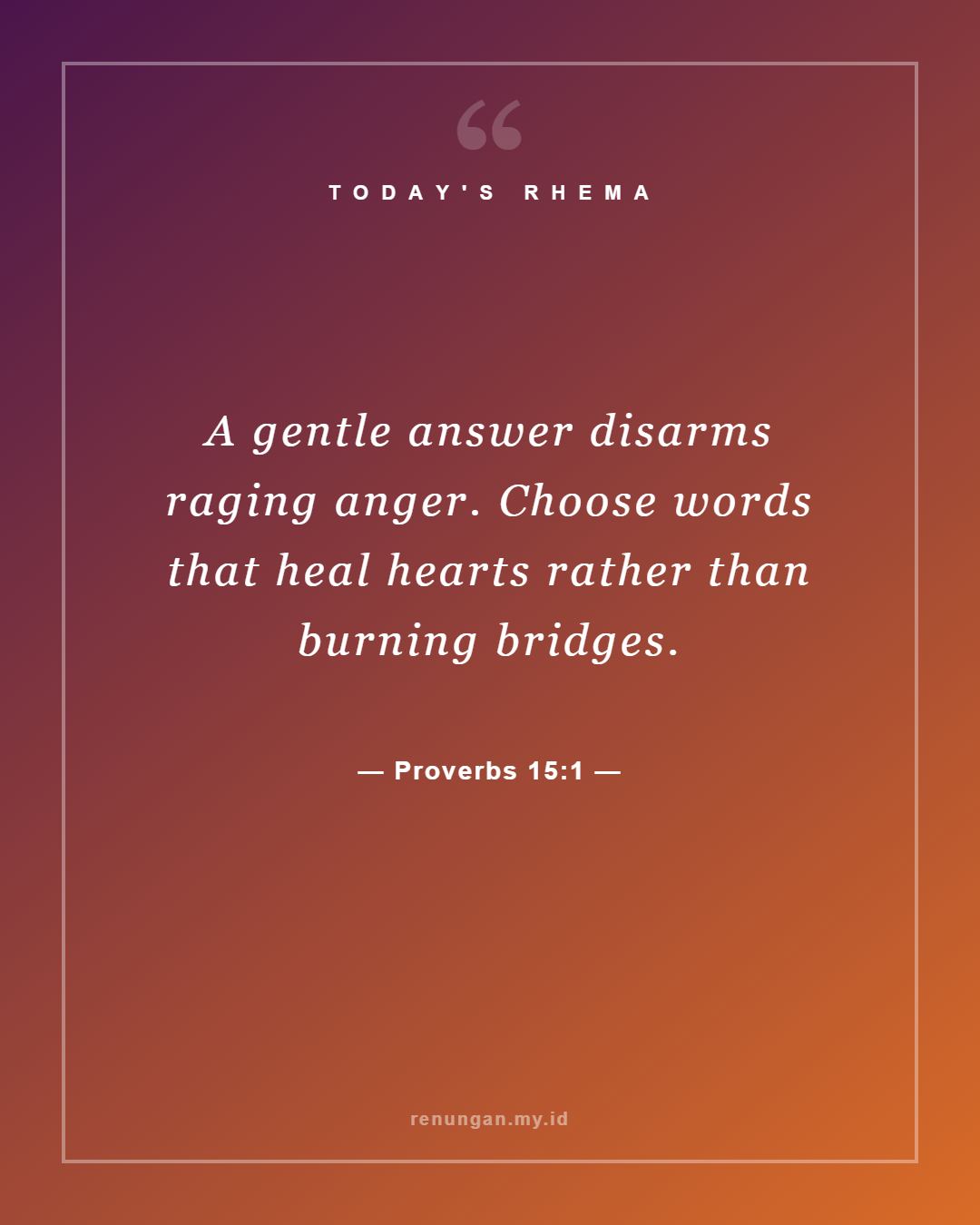 Proverbs 15:1