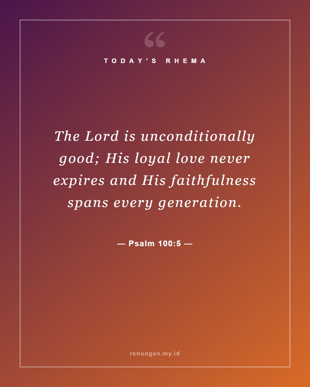Psalm 100:5