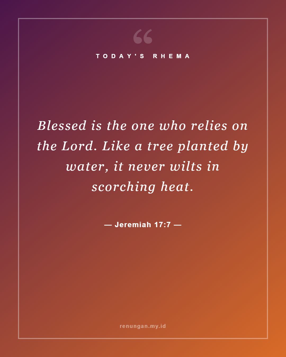Jeremiah 17:7