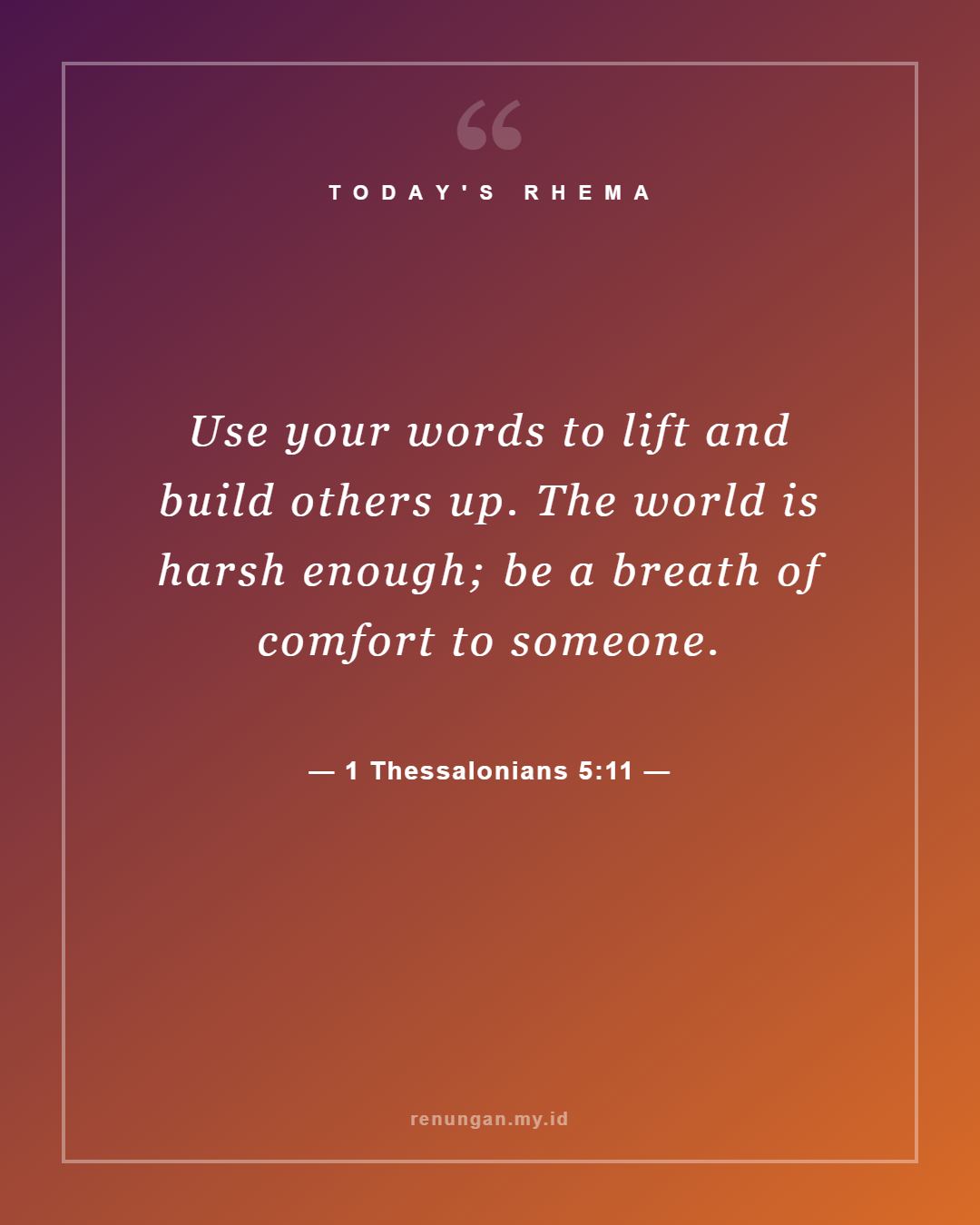 1 Thessalonians 5:11