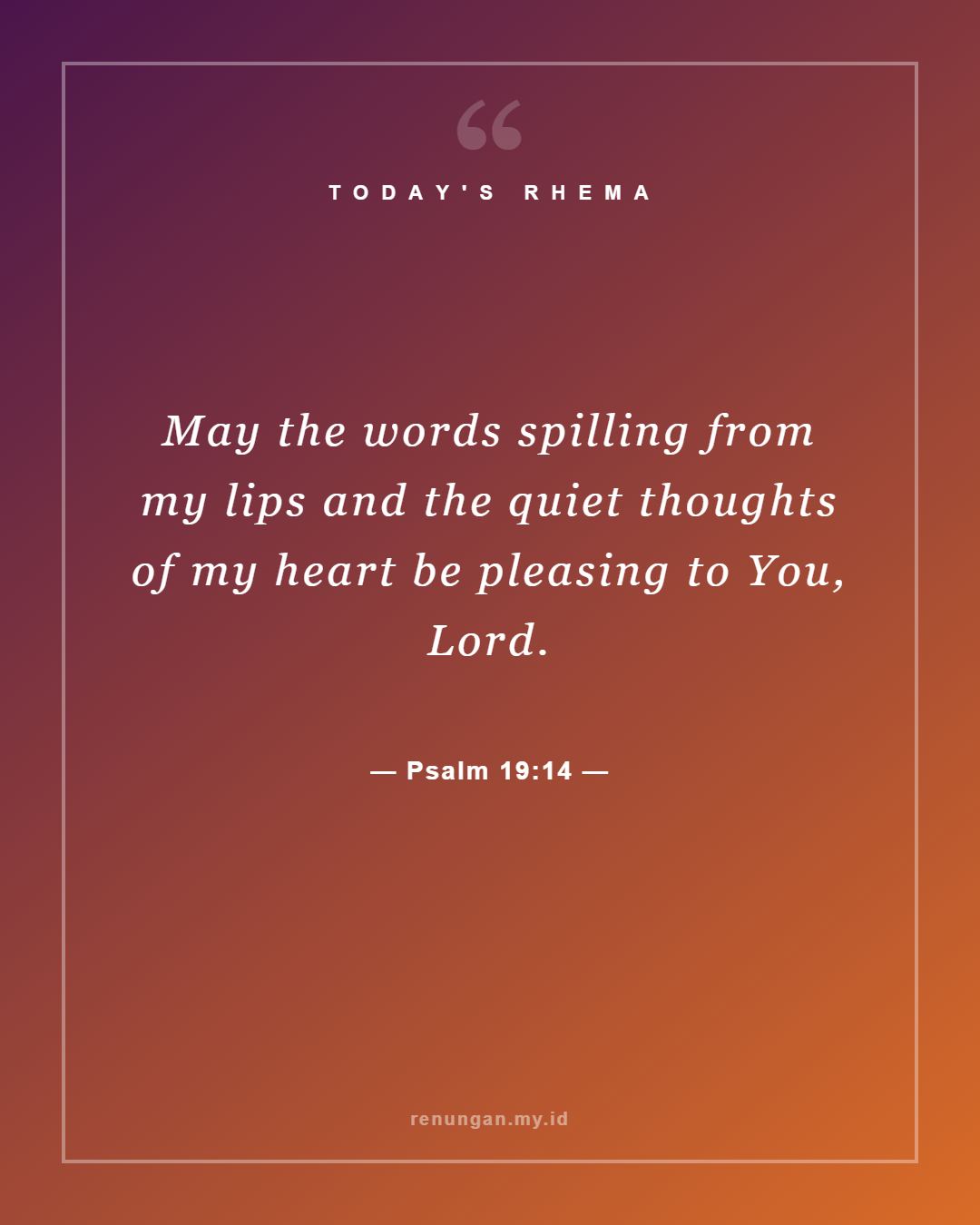 Psalm 19:14