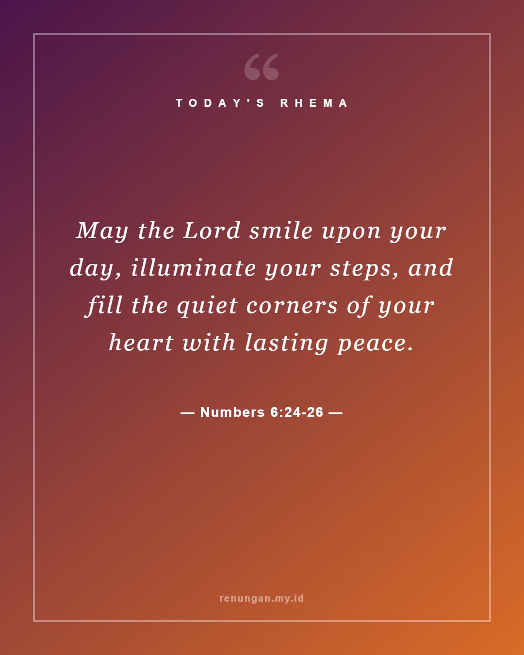 Numbers 6:24-26