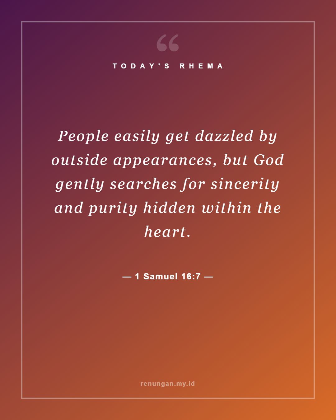 1 Samuel 16:7