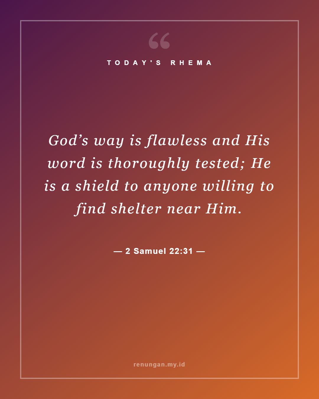 2 Samuel 22:31