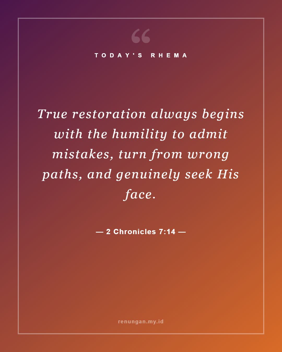 2 Chronicles 7:14