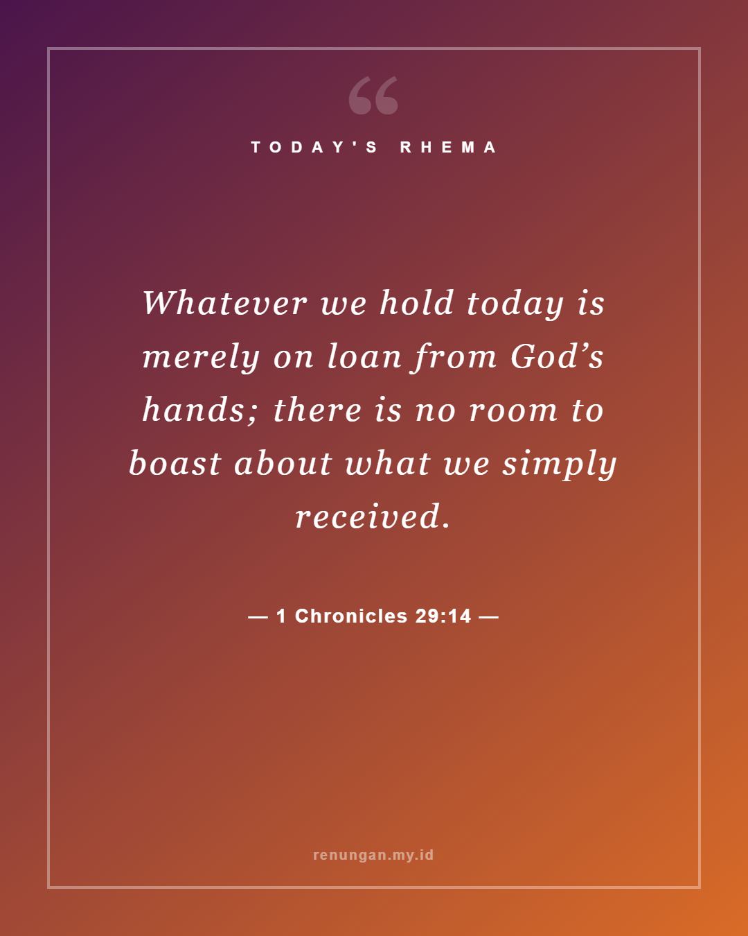 1 Chronicles 29:14