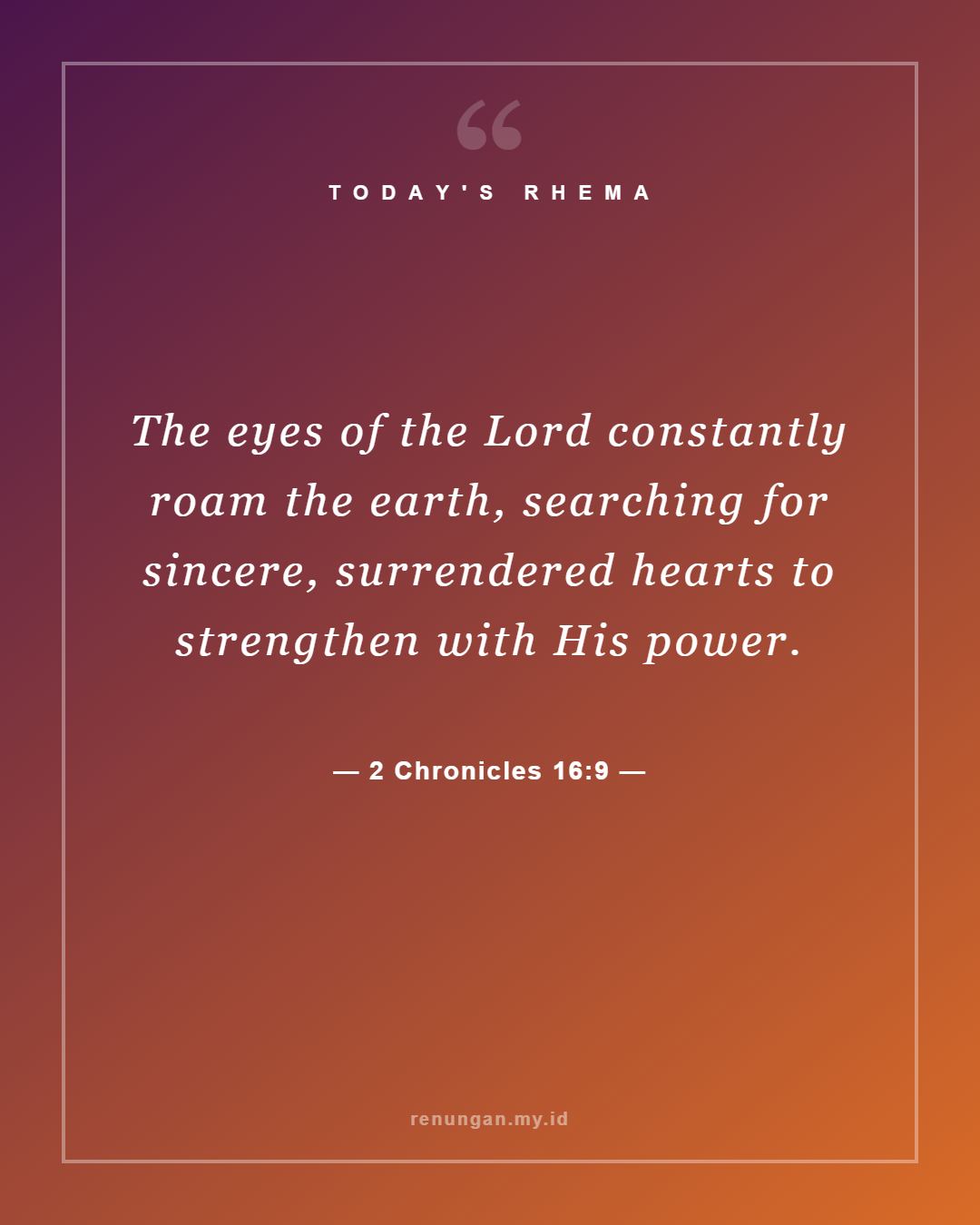 2 Chronicles 16:9