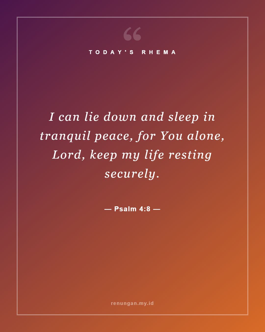 Psalm 4:8