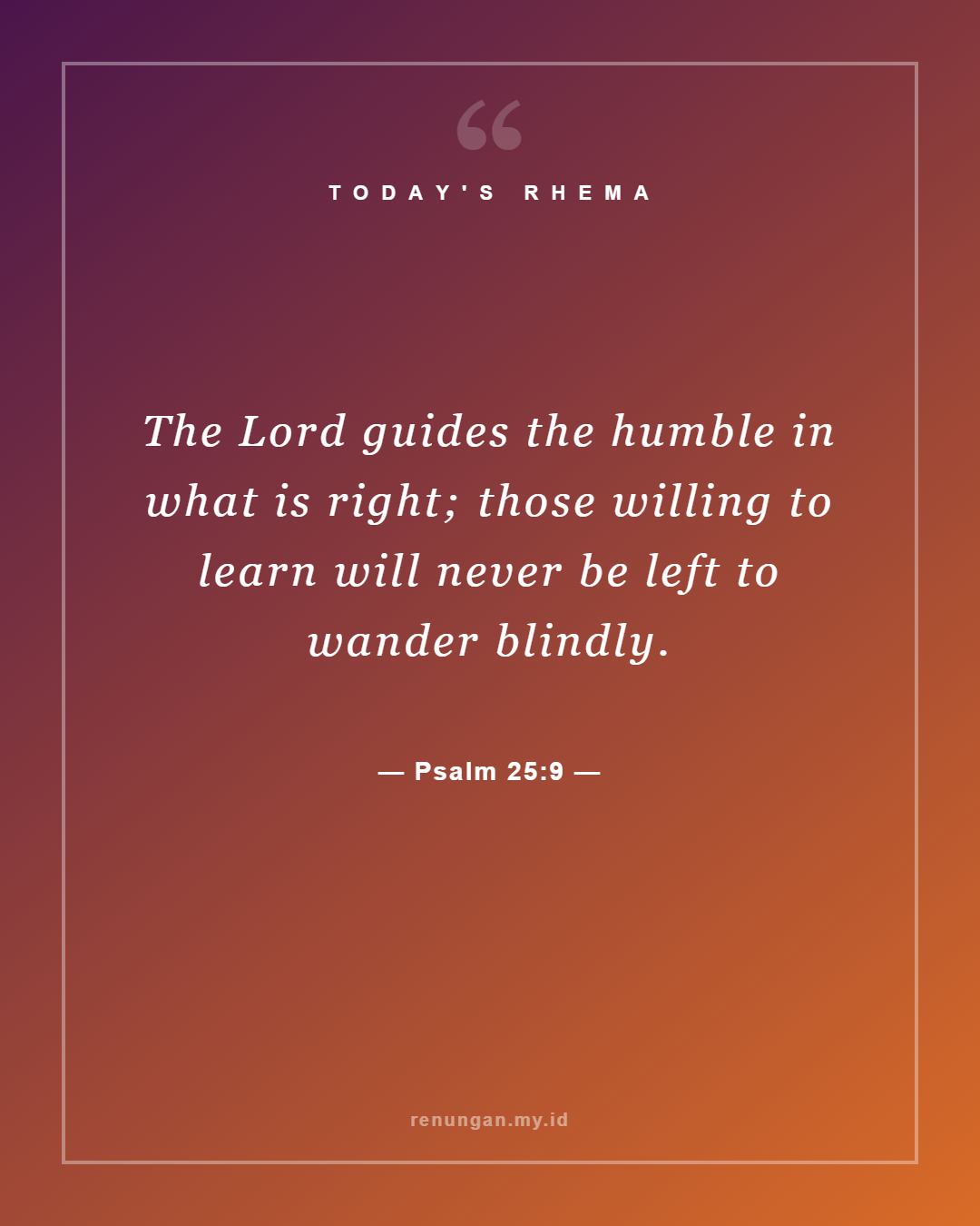 Psalm 25:9