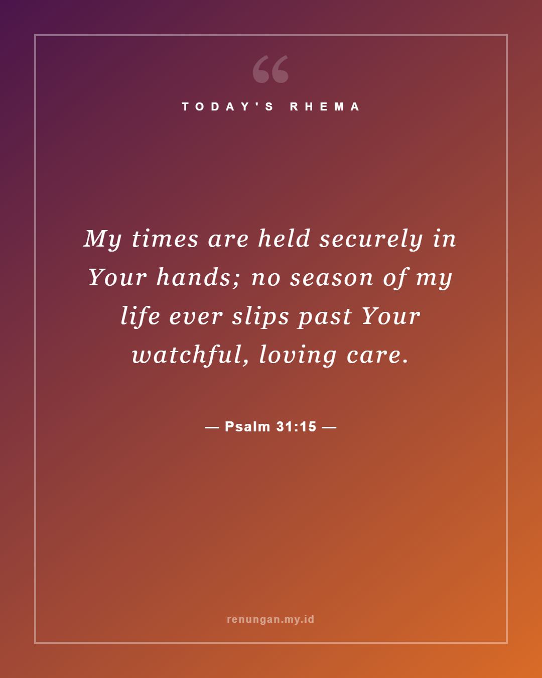 Psalm 31:15