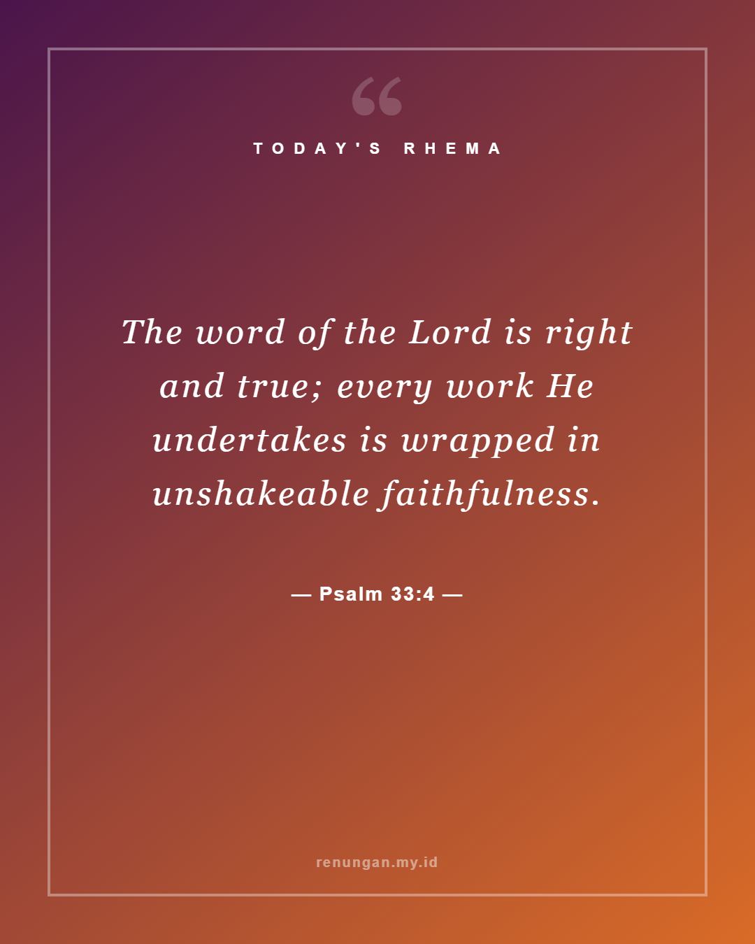 Psalm 33:4