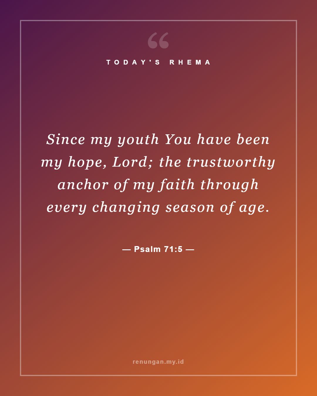 Psalm 71:5