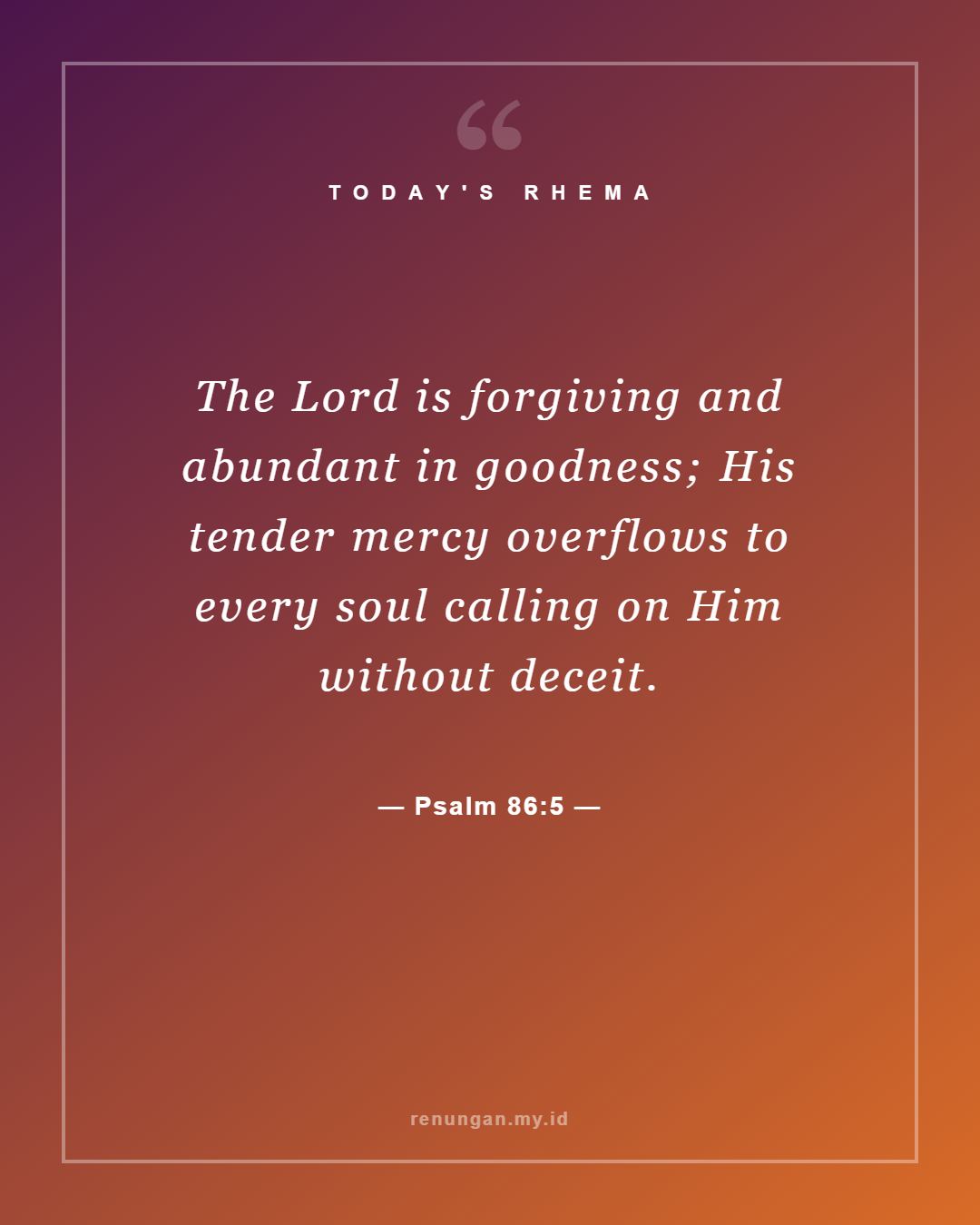 Psalm 86:5