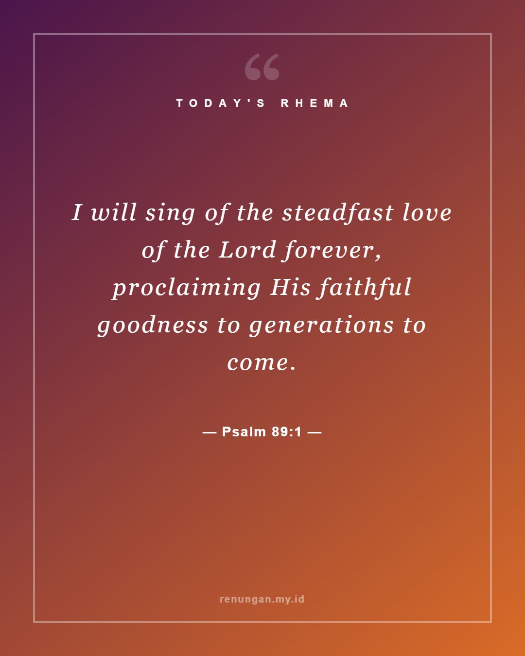 Psalm 89:1