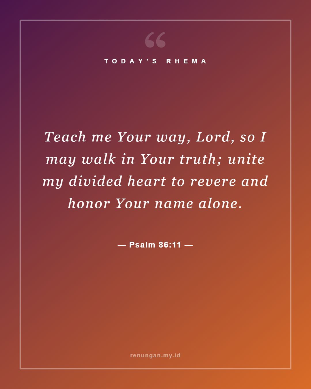 Psalm 86:11