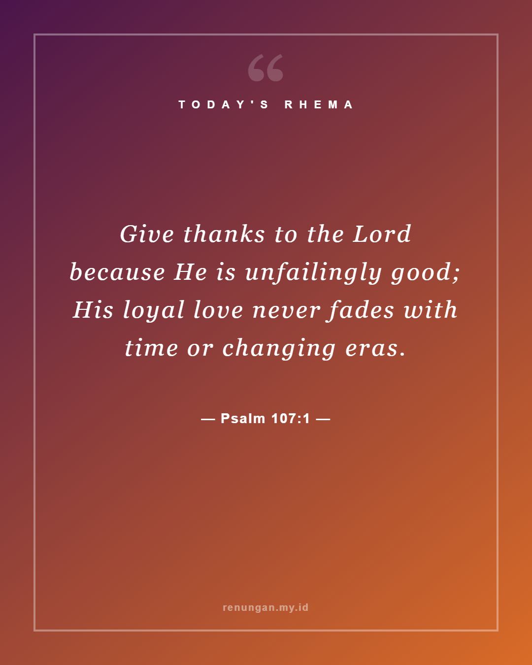 Psalm 107:1