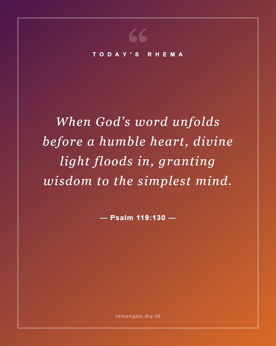 Psalm 119:130