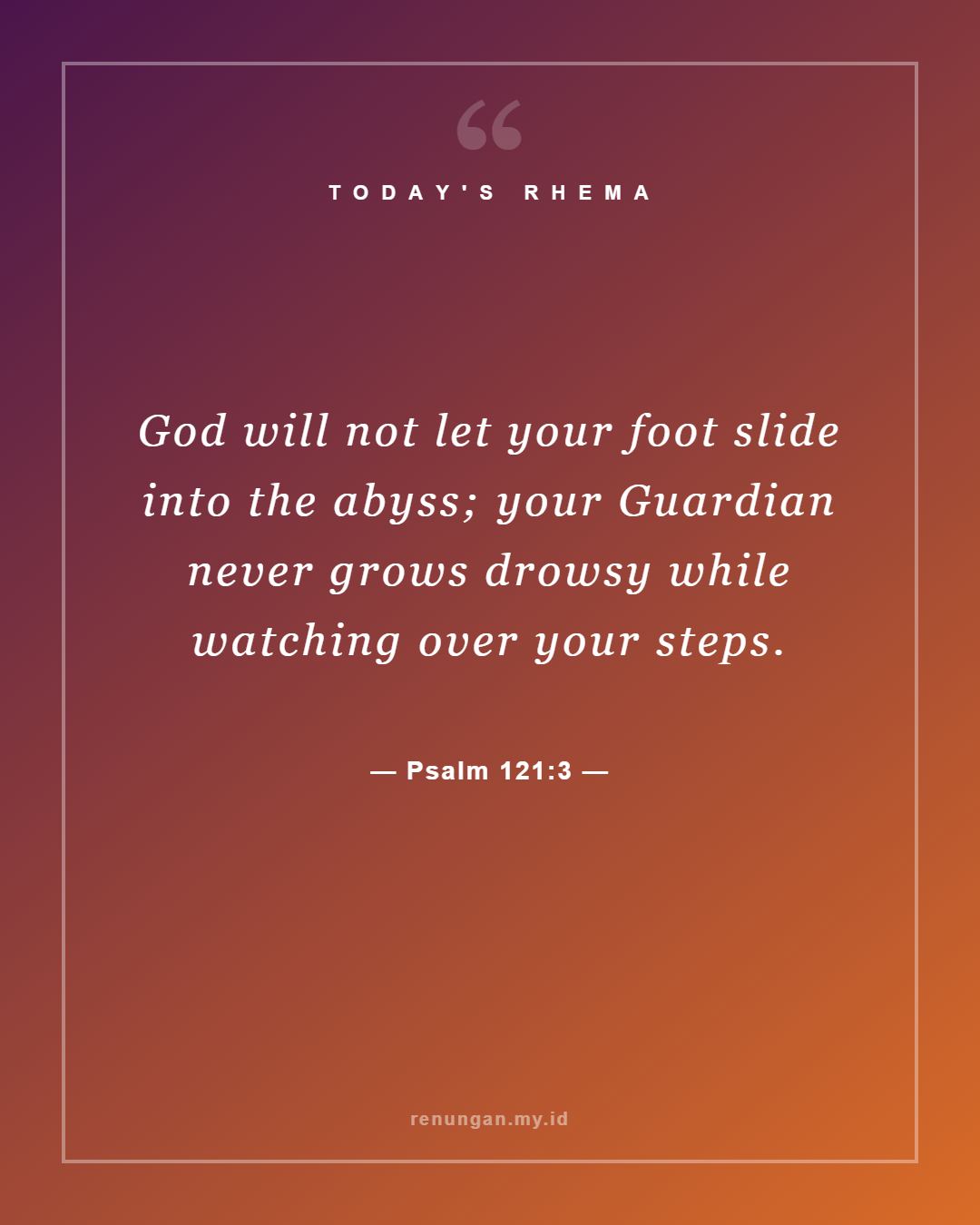 Psalm 121:3