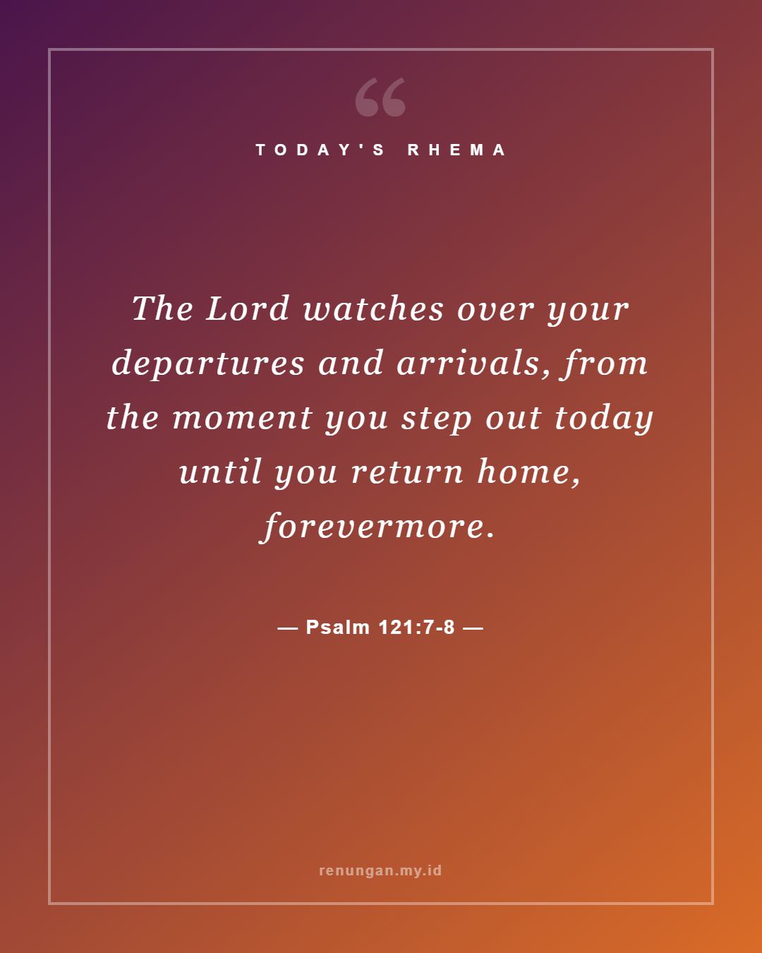 Psalm 121:7-8