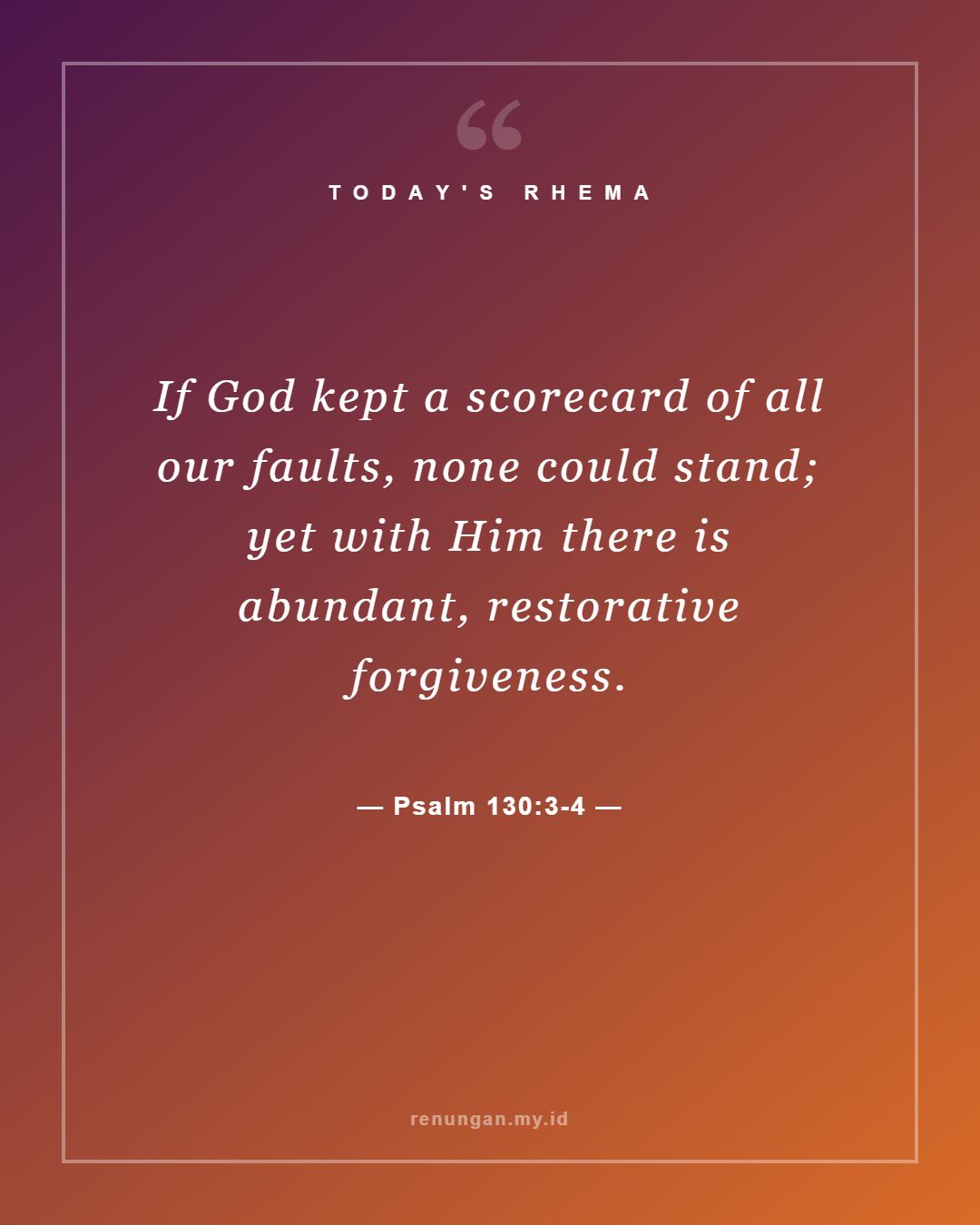 Psalm 130:3-4