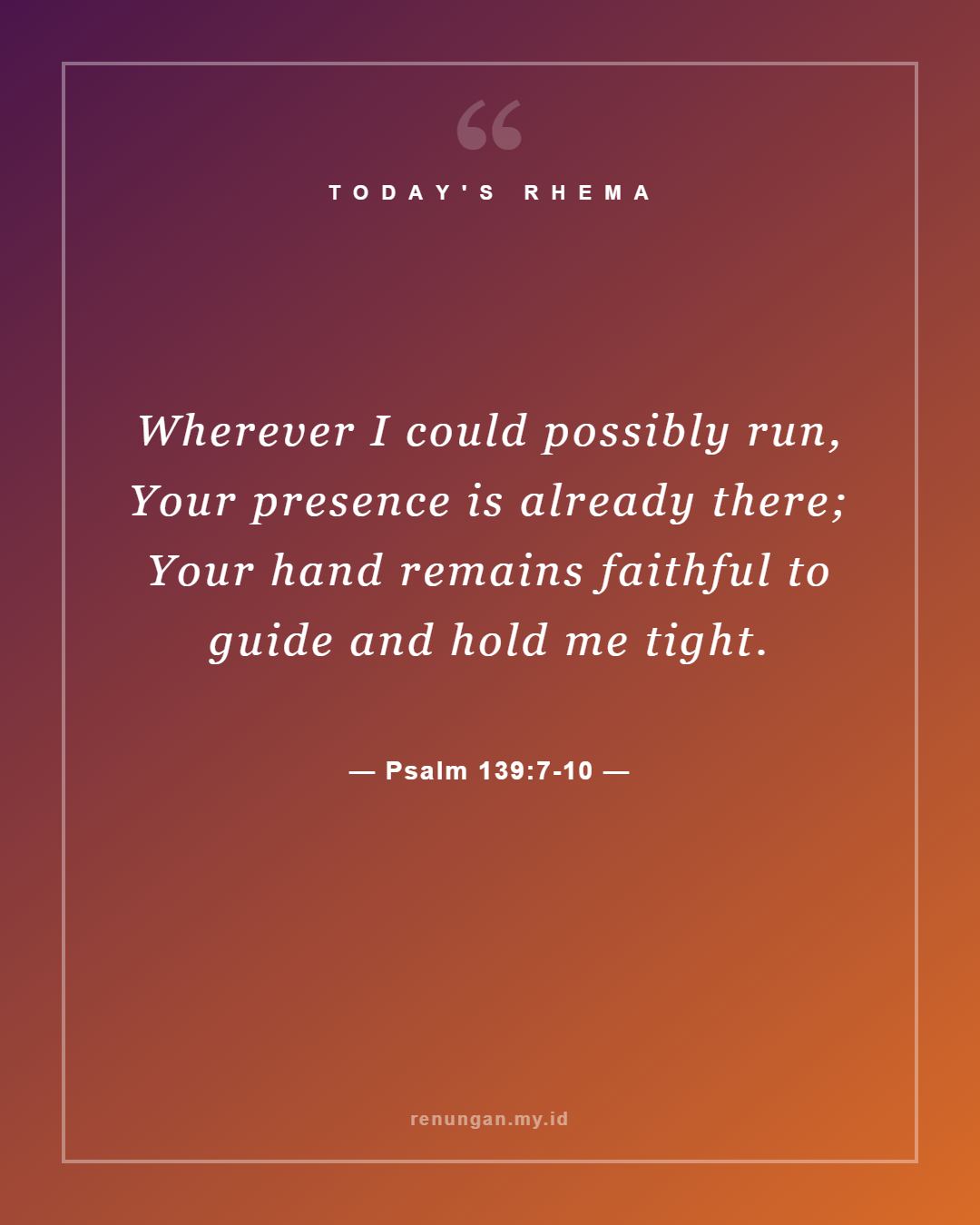 Psalm 139:7-10