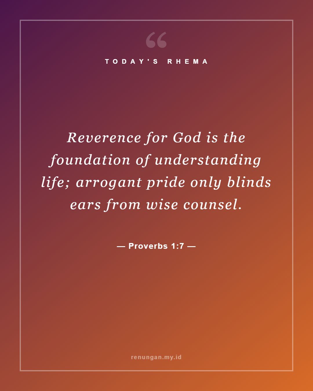 Proverbs 1:7
