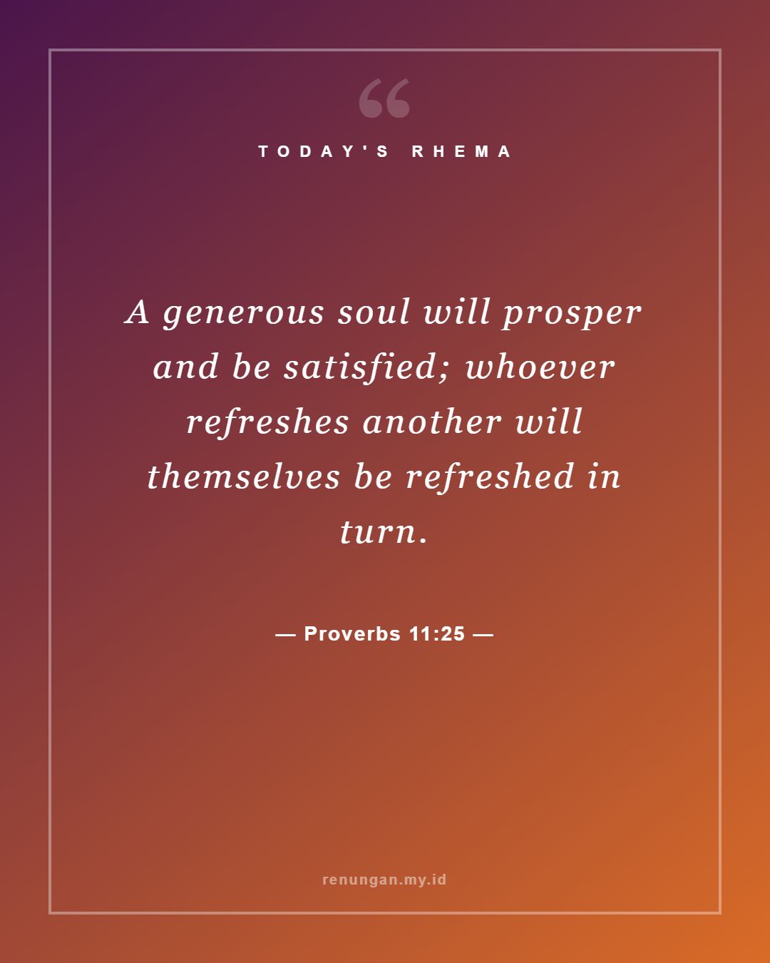 Proverbs 11:25