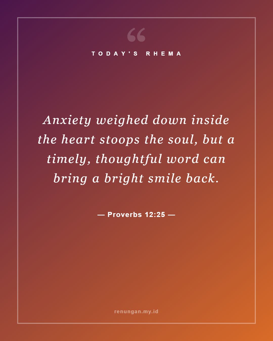 Proverbs 12:25