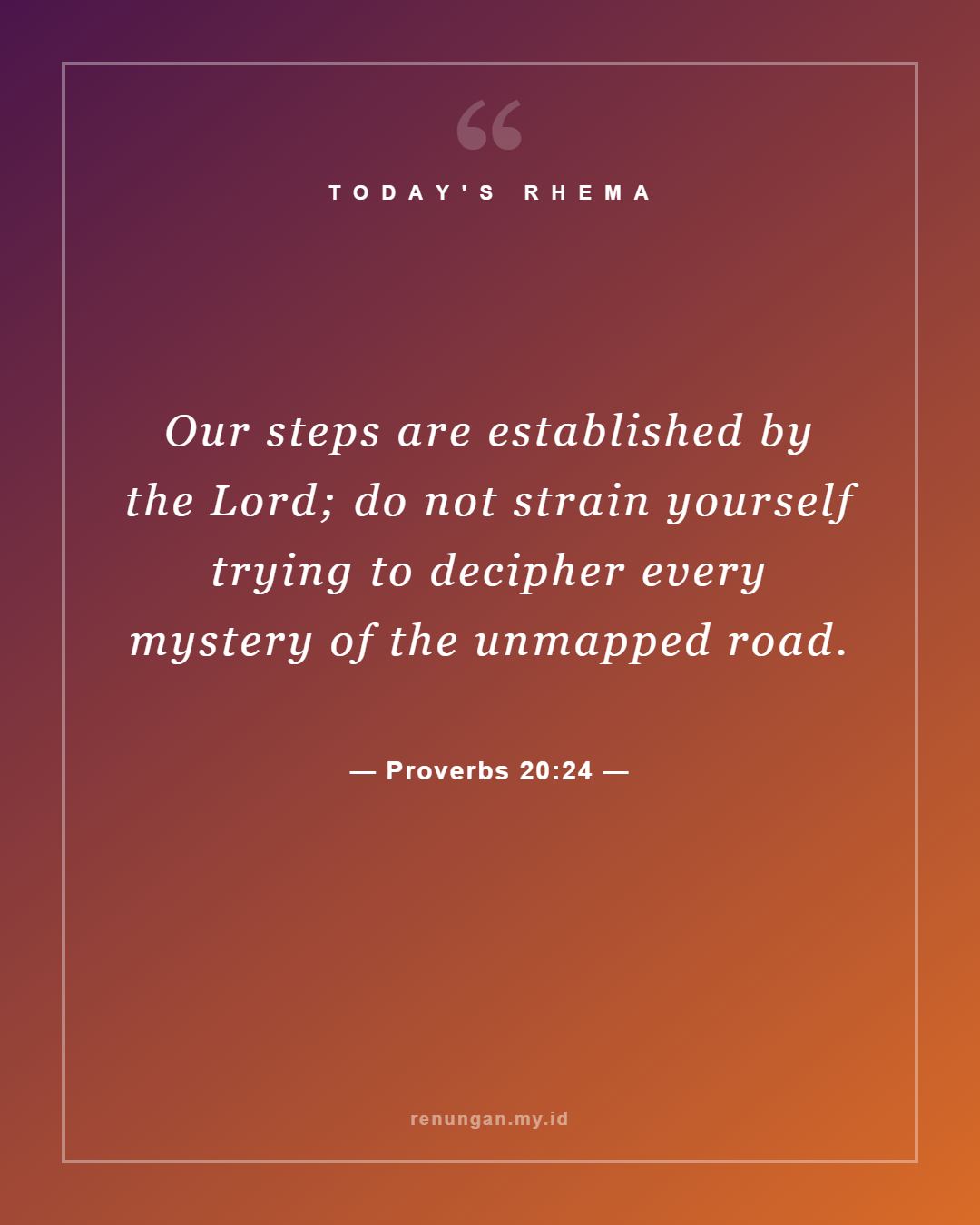 Proverbs 20:24