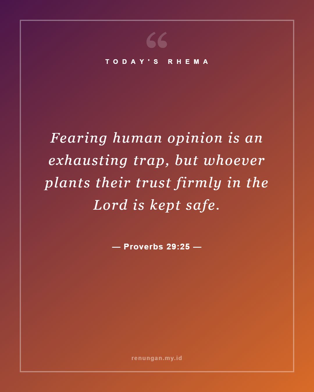 Proverbs 29:25