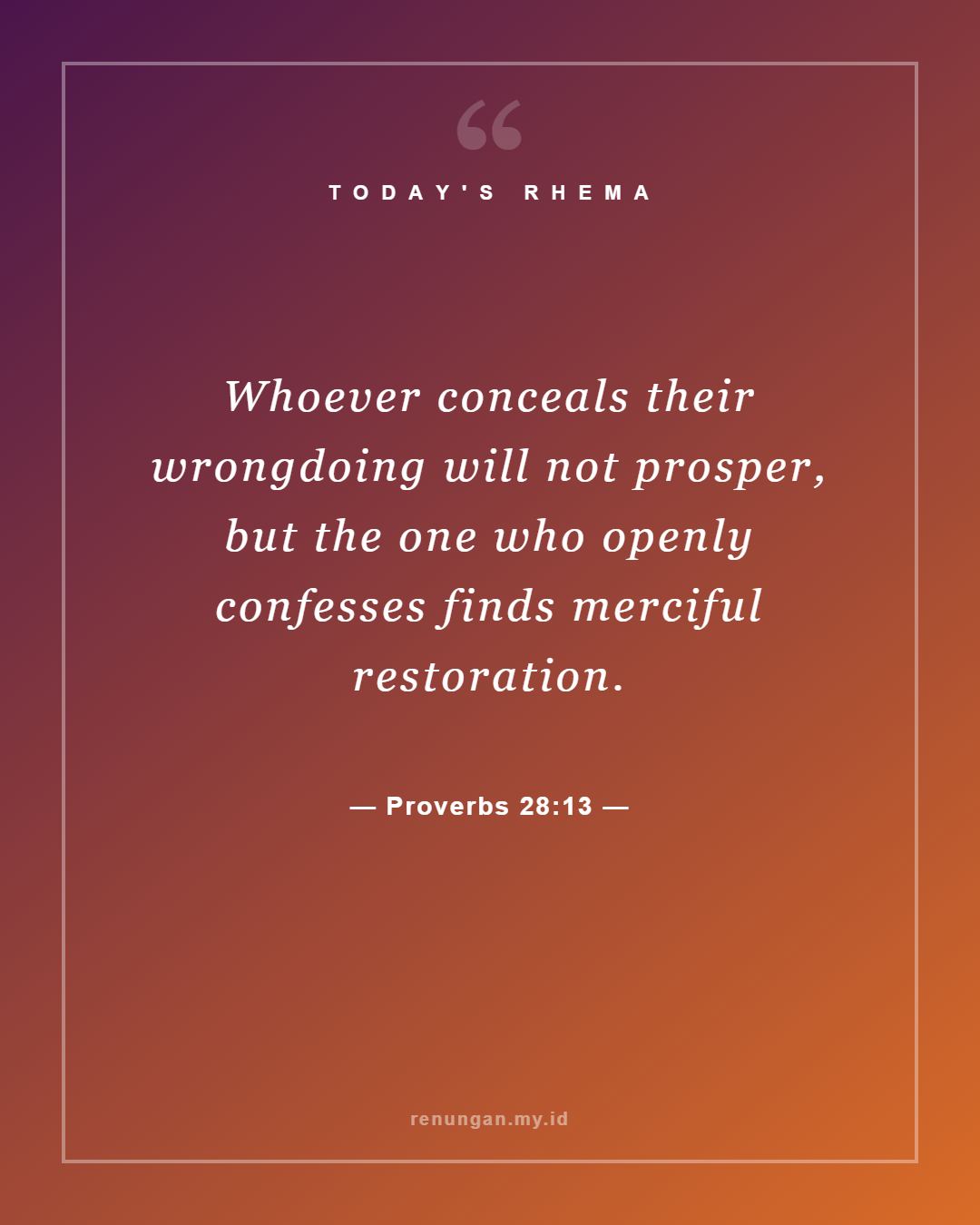 Proverbs 28:13