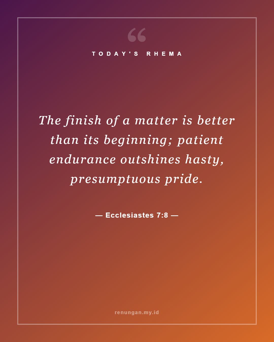 Ecclesiastes 7:8