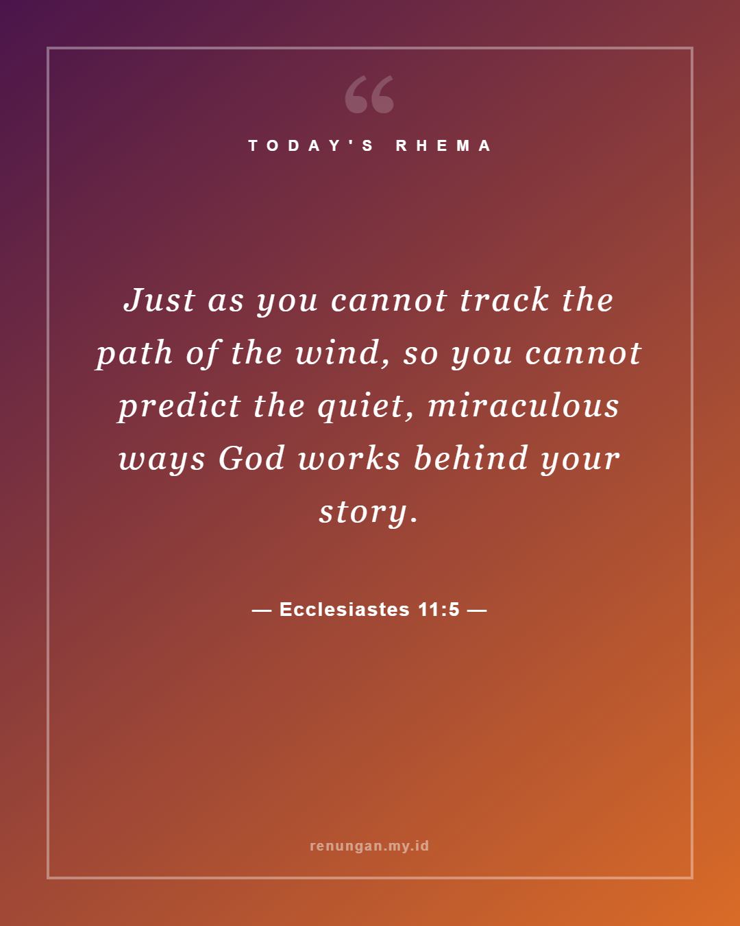 Ecclesiastes 11:5